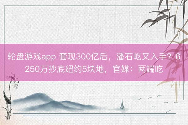 轮盘游戏app 套现300亿后，潘石屹又入手？6250万抄底纽约5块地，官媒：两端吃