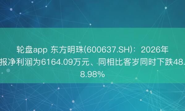 轮盘app 东方明珠(600637.SH)：2026年一季报净利润为6164.09万元、同相比客岁同时下跌48.98%